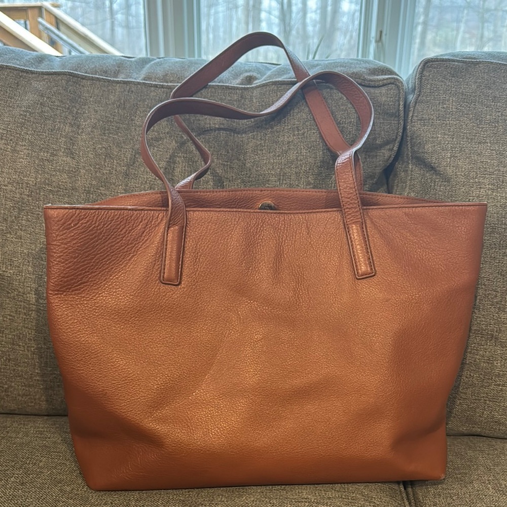 Quince large Brown Leather Tote Bag